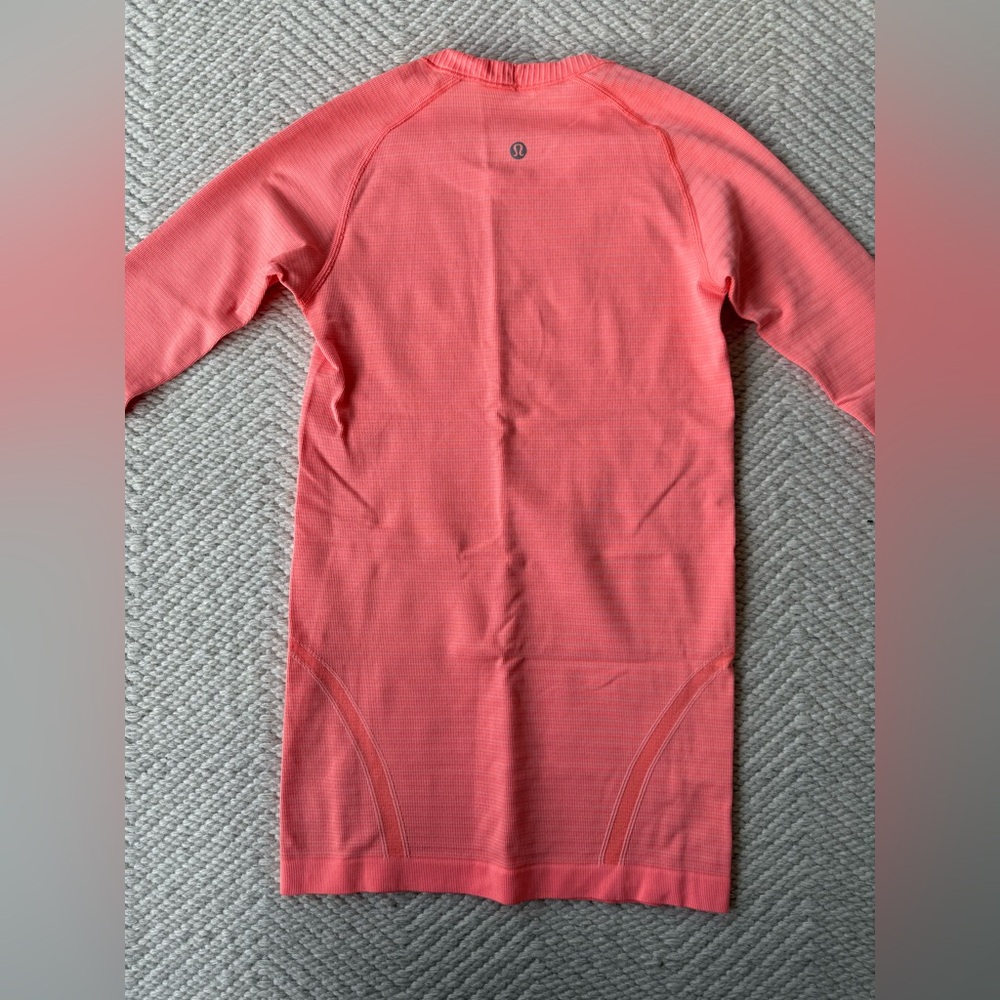 Lululemon Swiftly Tech Long-Sleeve Shirt Neon Orange sz 4 - Picture 1 of 5